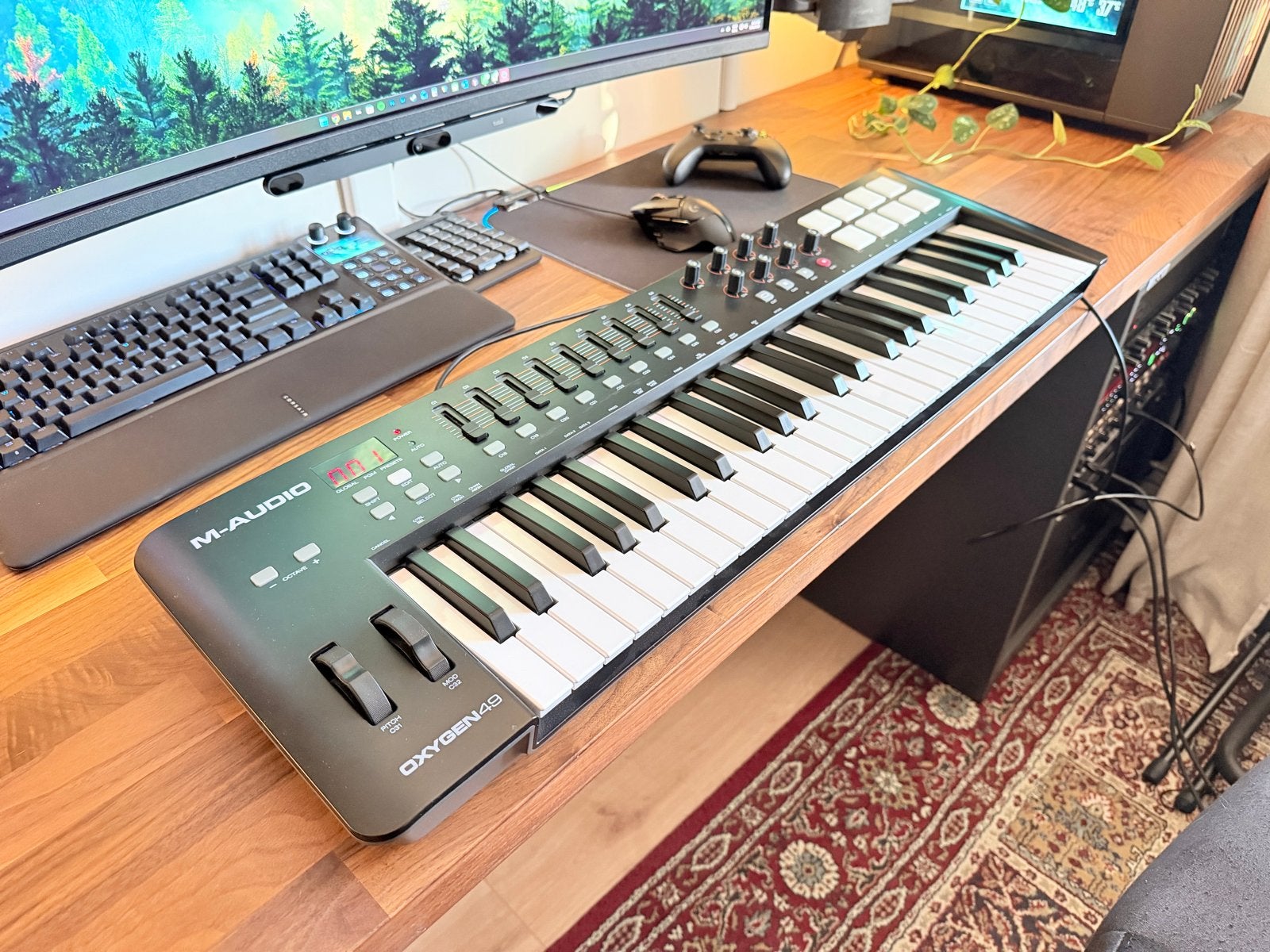 M-Audio Oxygen 49 MIDI Keyboard Controller, Muziek en Instrumenten, Keyboards, Zo goed als nieuw, 49 toetsen, Overige merken, Aanslaggevoelig