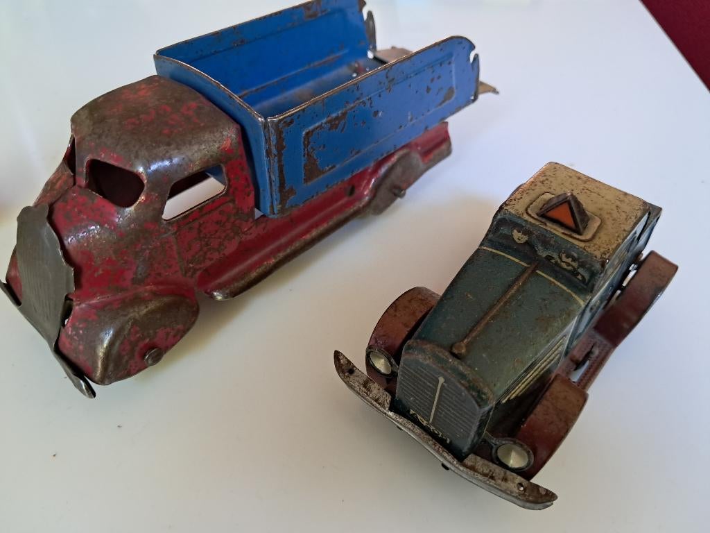 Antieke blikken speelgoed Vrachtauto, Ophalen of Verzenden