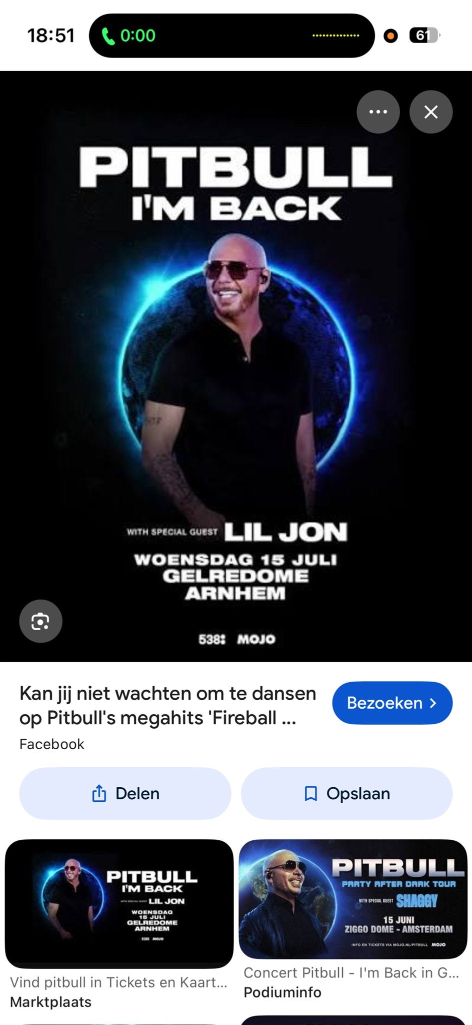 Kaartje PITBULL, Tickets en Kaartjes, Eén persoon, Februari