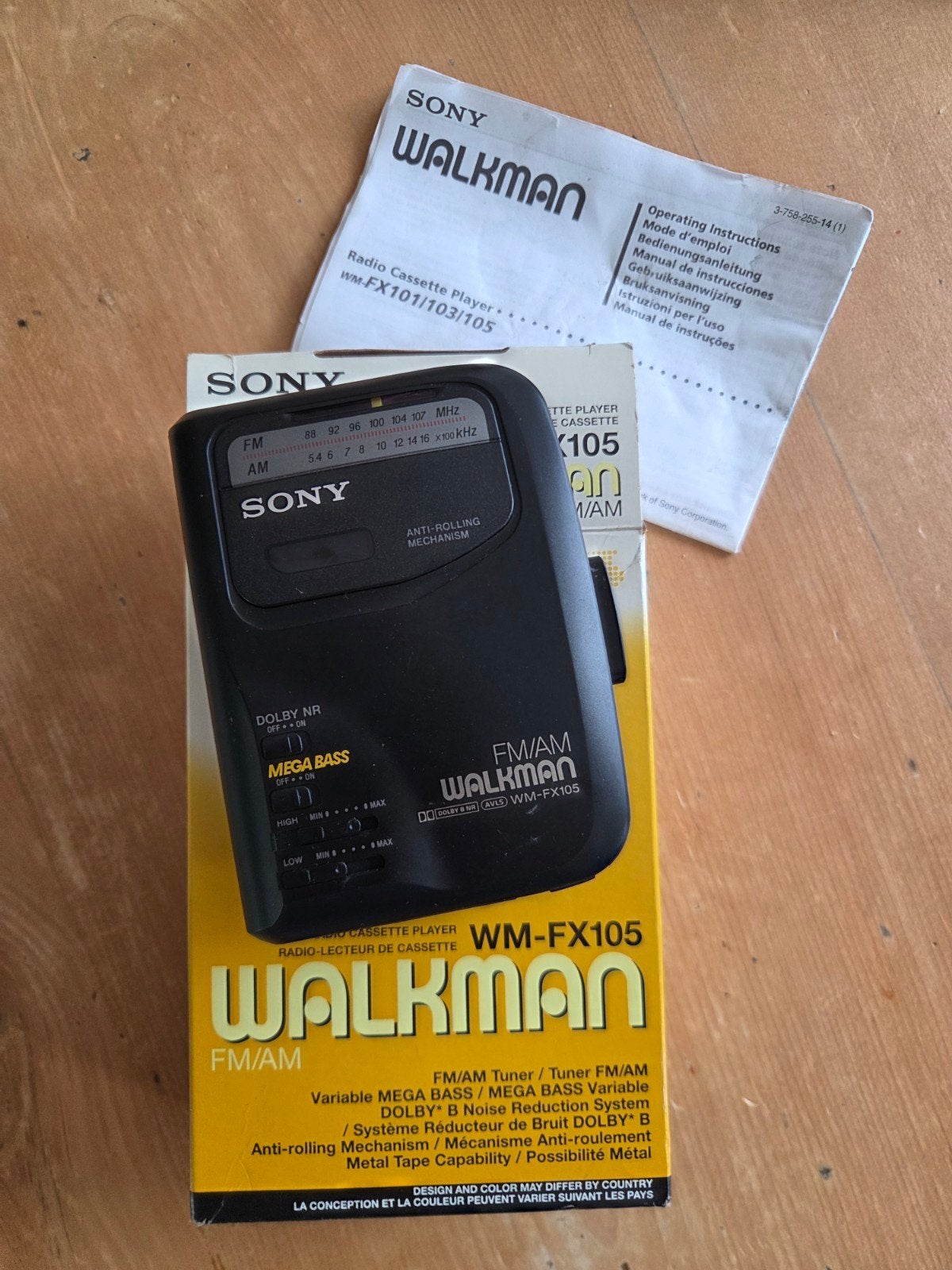 Sony Walkman WM-FX105 met FM/AM radio en Mega Bass, Ophalen of Verzenden, Walkman