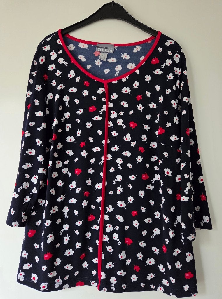 Combi Lady Z: rood/wit/blauwe top Maat 46, Combi Lady Z, Maat 46/48 (XL) of groter, Zo goed als nieuw, Verzenden