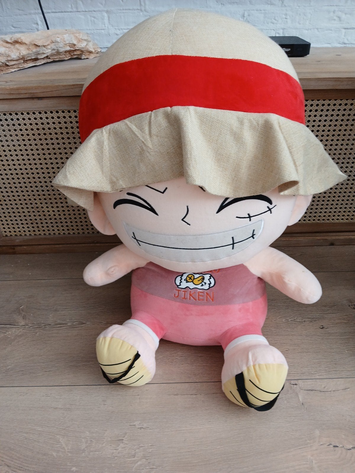 Grote One Piece Luffy Knuffel - Strohoed Piraat, Overige merken, Overige karakters, Overige typen, Ophalen of Verzenden