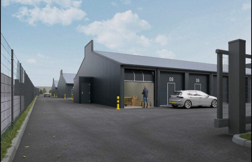 Nieuwbouw unit/loods/garage/opslagruimte te huur in Lemmer!