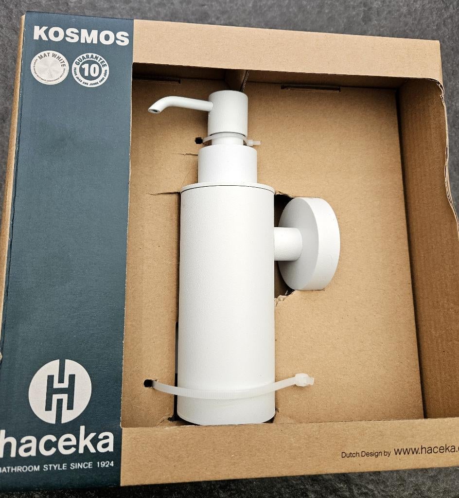 HACEKA zeepdispenser, Kosmos. NIEUW., Huis en Inrichting, Badkamer | Badtextiel en Accessoires, Ophalen of Verzenden, Nieuw, Wit