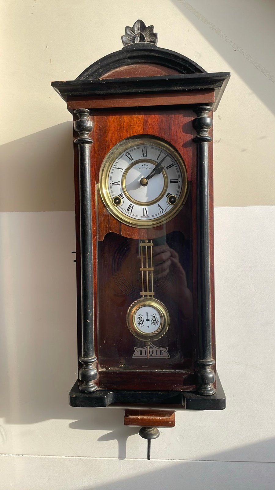 Antieke Robert Ahler regulateur-wandklok, Ophalen of Verzenden