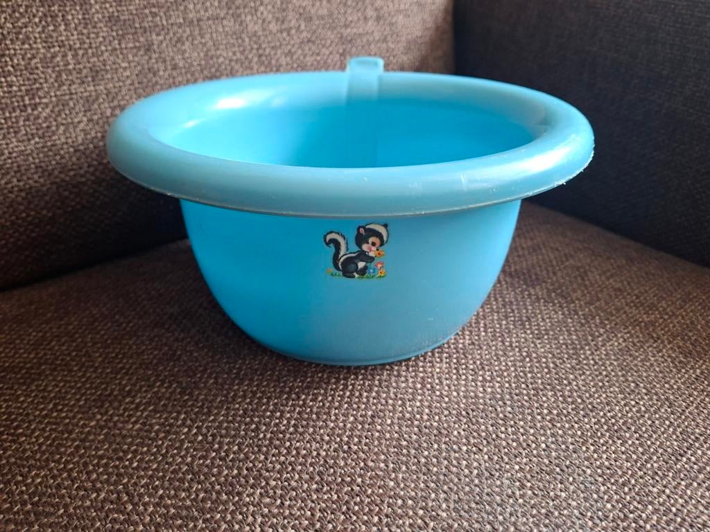 Vintage plaspotje blauw plastic jaren 70, Ophalen of Verzenden, Huis en Inrichting