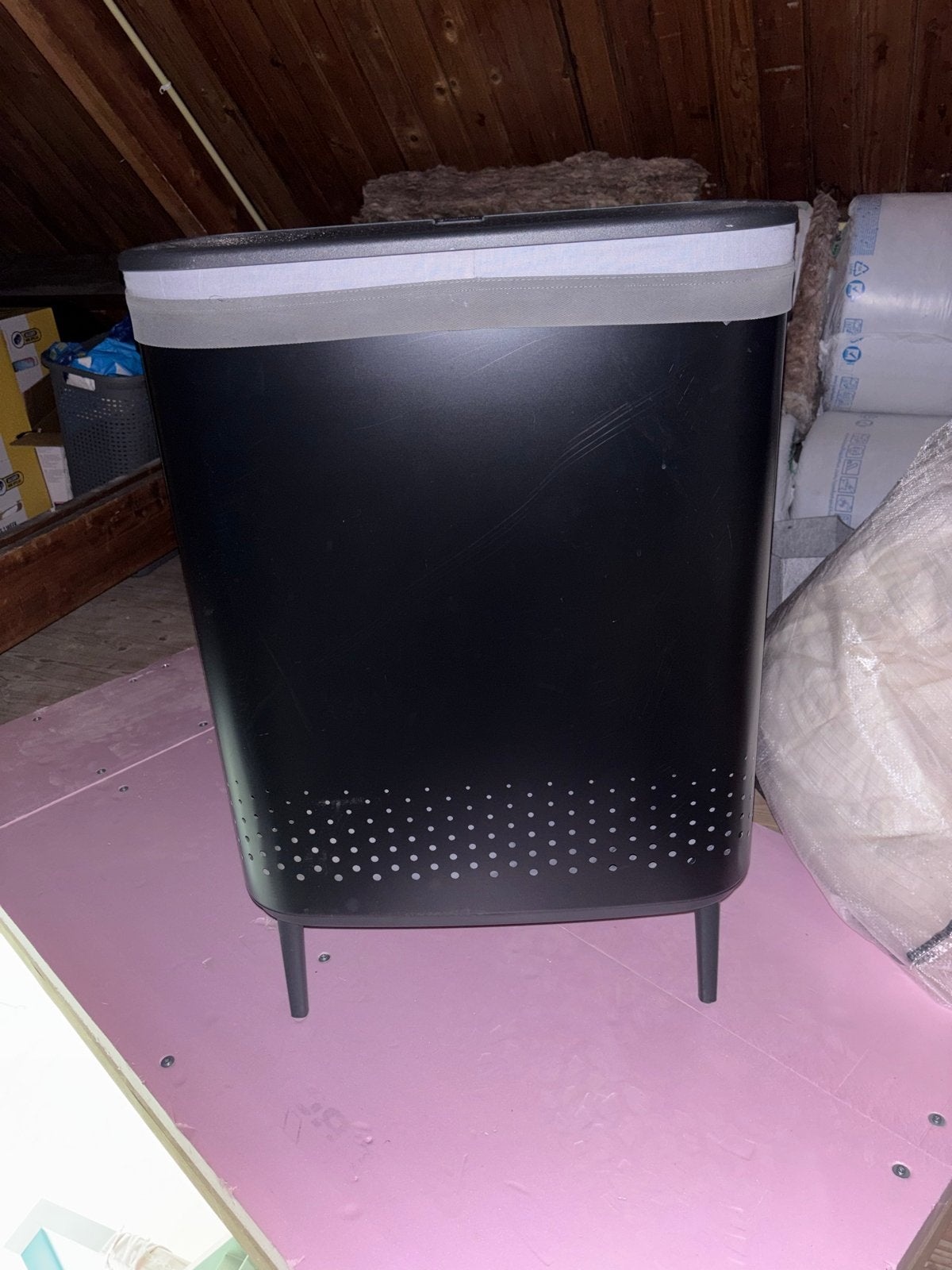 Brabantia Bo Hi wasmand - 2x45l - 2 vakken - zwart, Huis en Inrichting, Badkamer | Badtextiel en Accessoires, Ophalen, Gebruikt