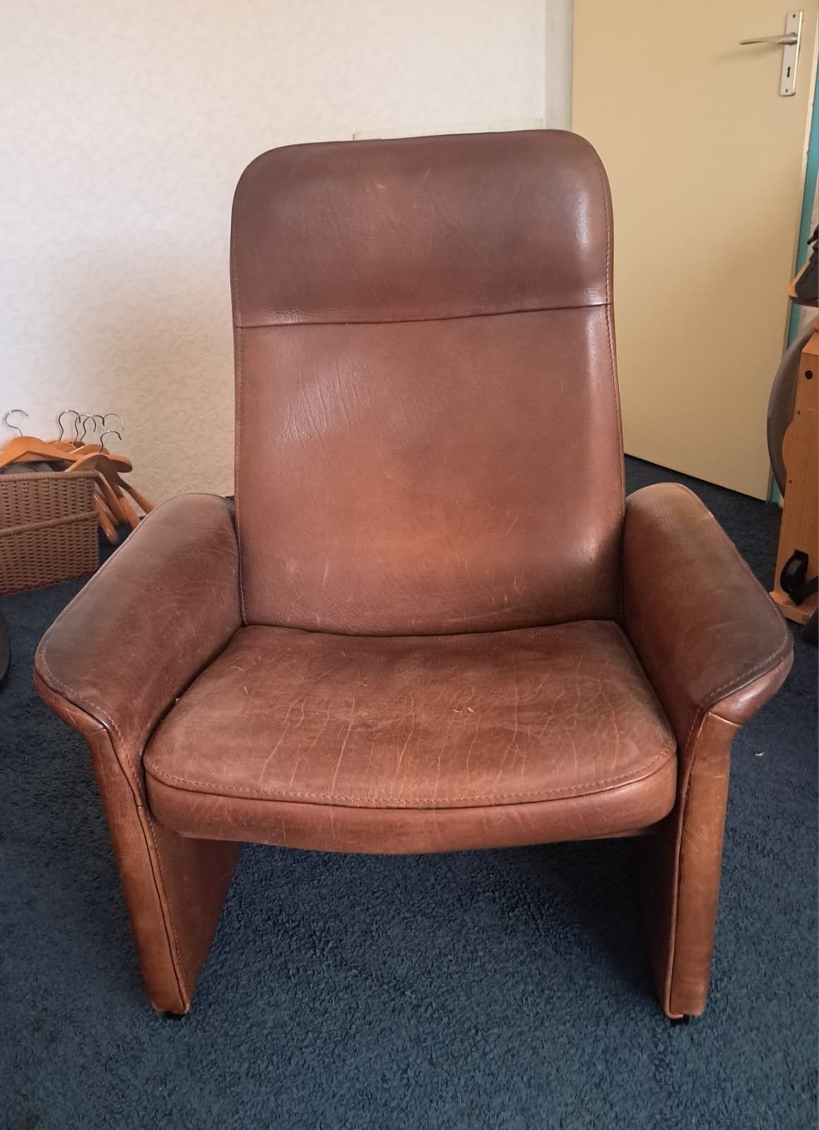 De Sede DS50 buffel lederen relax fauteuil, Huis en Inrichting, Gebruikt, Design, Ophalen of Verzenden, 50 tot 75 cm