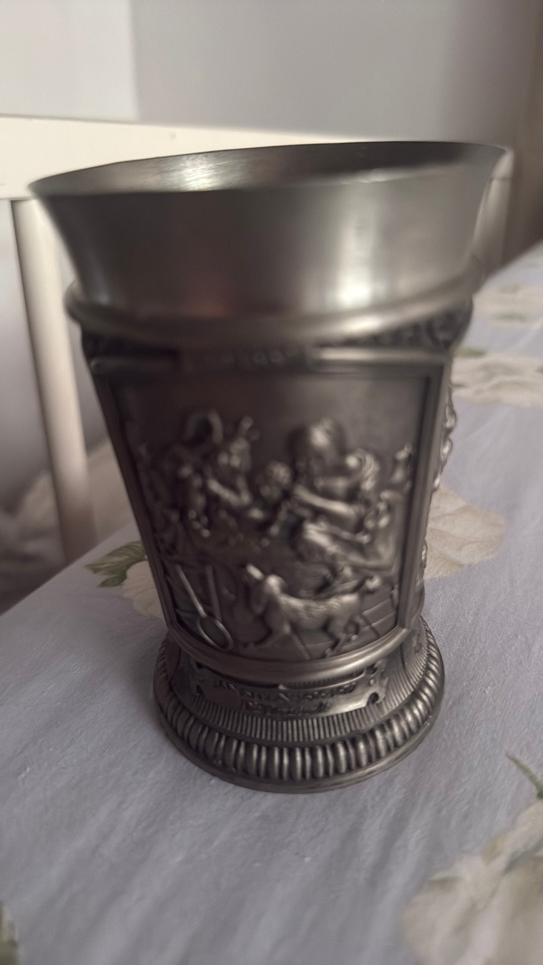 Decoratieve 95% tinnen beker SKS-Zinn, Ophalen of Verzenden