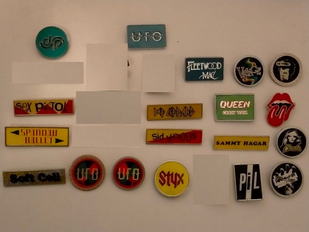 Iron Maiden Def Leppard vintage badge speld speldjes rock, Ophalen of Verzenden, Gebruikt, Overige onderwerpen