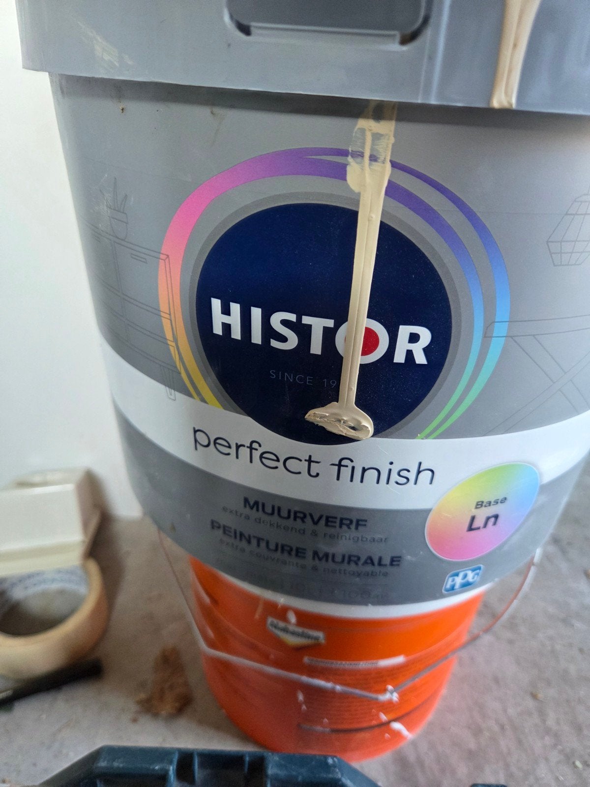 Histor Perfect Finish Muurverf Mat Creme 10L, Ophalen, Beige, Minder dan 5 liter, Verf