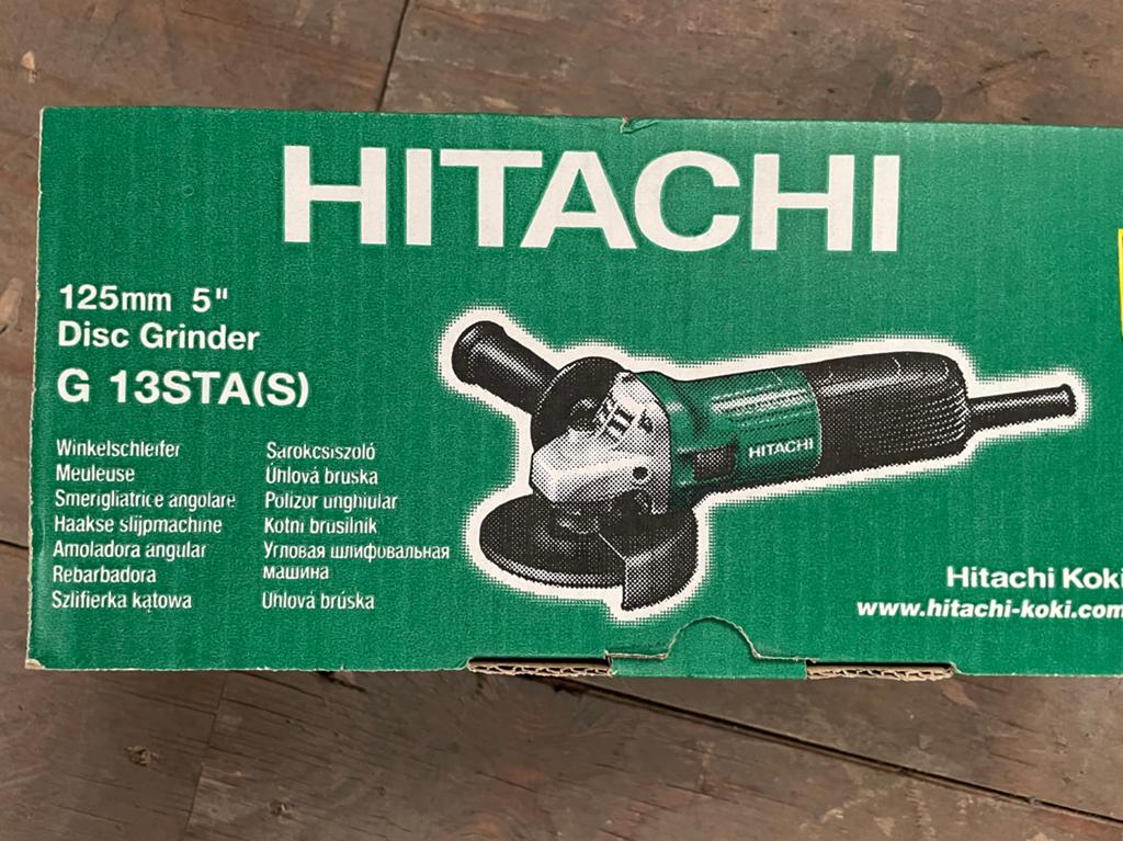 Haakse slijper Hitachi 125 mm nieuw, Ophalen of Verzenden, Nieuw, Minder dan 700 watt, Haakse handslijpmachine