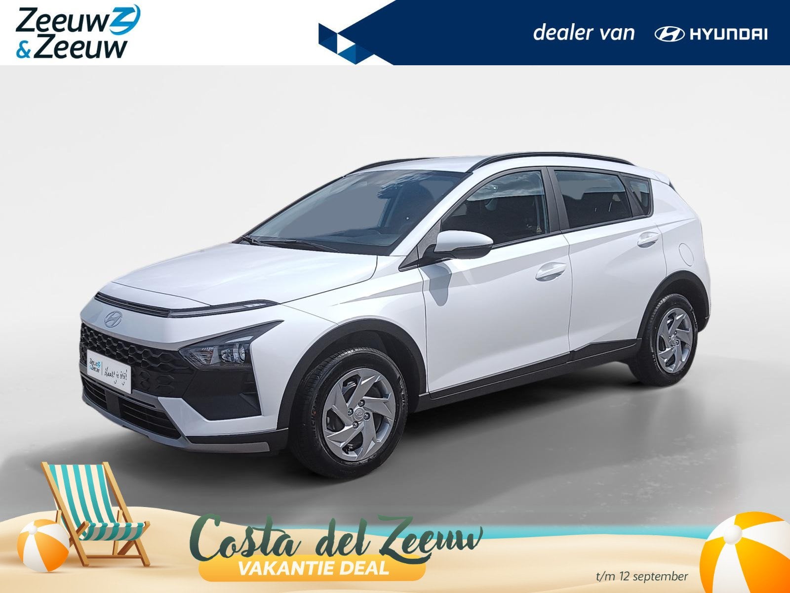 Hyundai Bayon 1.0 T-GDI E-Motion | Navigatie | Parkeercamera, Auto's, Voorwielaandrijving, 12 maanden, Wit, Bedrijf