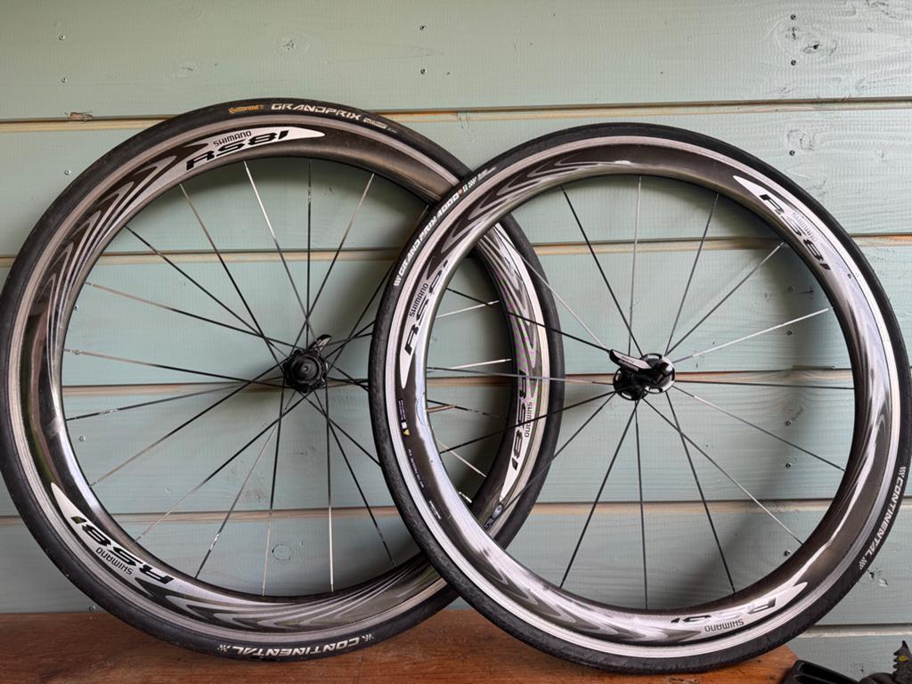 Shimano RS81 C50 Carbon Wielset, Fietsen en Brommers, Fietsonderdelen, Zo goed als nieuw, Racefiets, Carbon, Ophalen