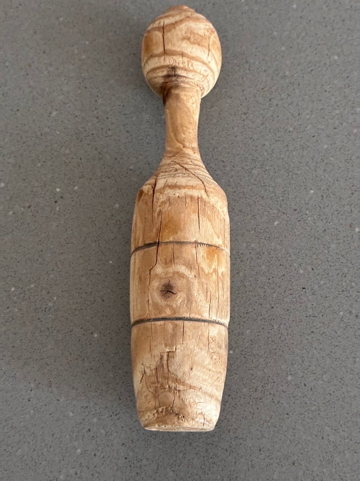 Oude houten kegel 14 cm hoog, Antiek en Kunst, Ophalen of Verzenden