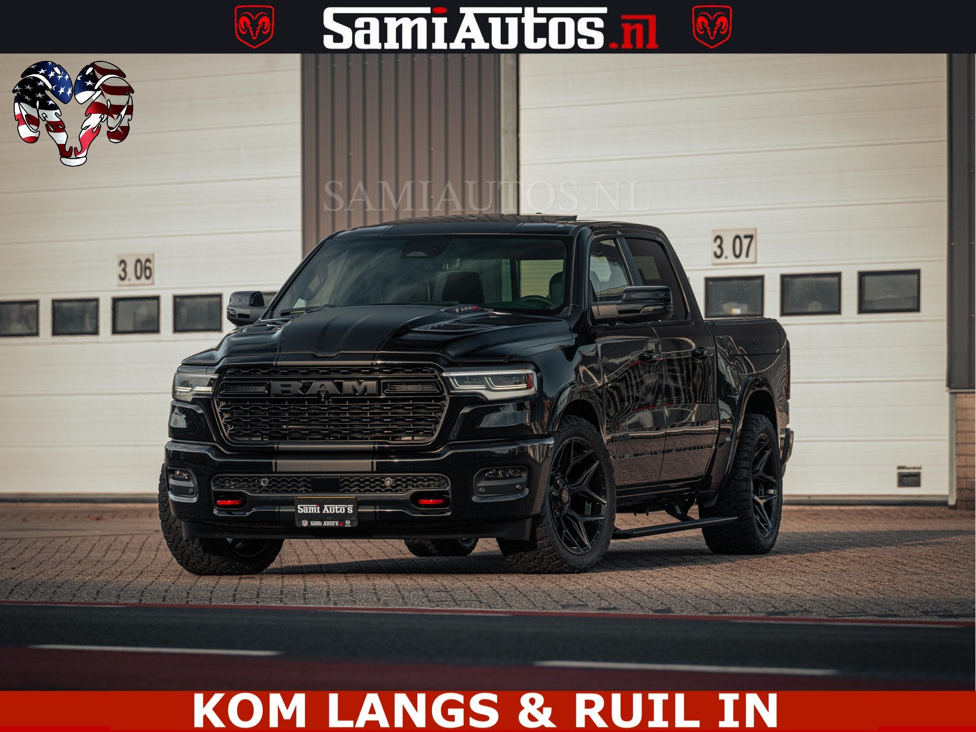 Dodge Ram Limited H.O 540PK 706Nm | Massage + Full Option |, Auto's, Dodge, Automaat, Met garantie (alle), Zwart, Leder