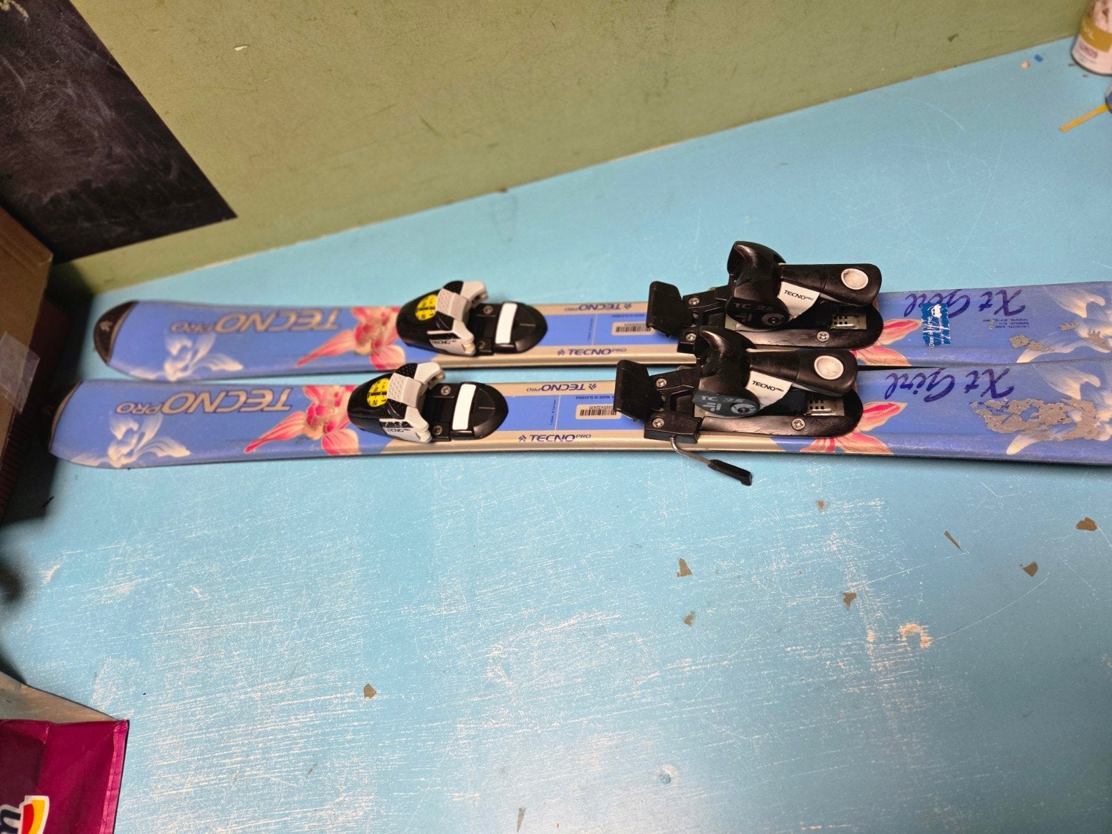 Tecno Pro XT Girl ski's met bindingen, Overige merken, 140 tot 160 cm, Gebruikt, Ophalen of Verzenden