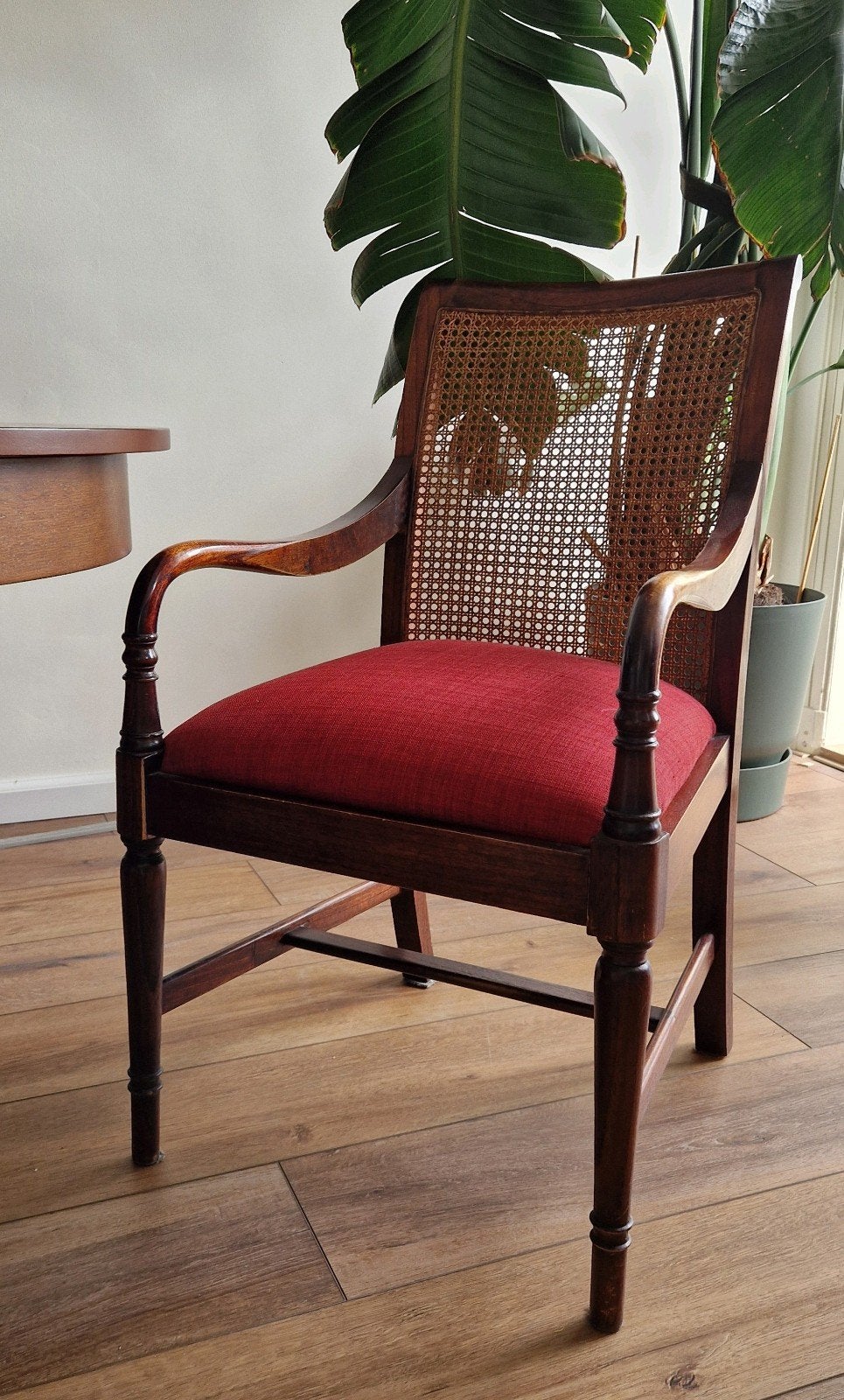 Zes stoelen met weaving/weens vlechtwerk, Ophalen, Gebruikt, Hout, Vijf, Zes of meer stoelen