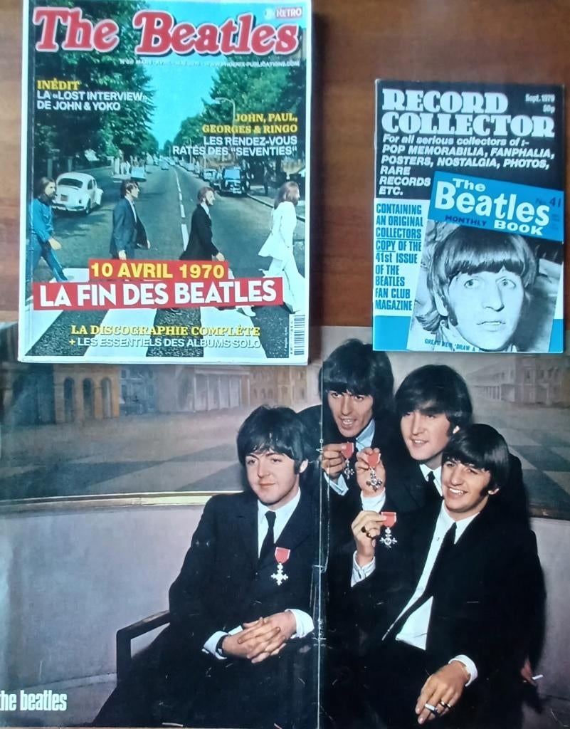 THE BEATLES// 2 magazines + poster Muziek Expres//, Verzamelen, Muziek, Artiesten en Beroemdheden, Verzenden, Gebruikt, Poster, Artwork of Schilderij