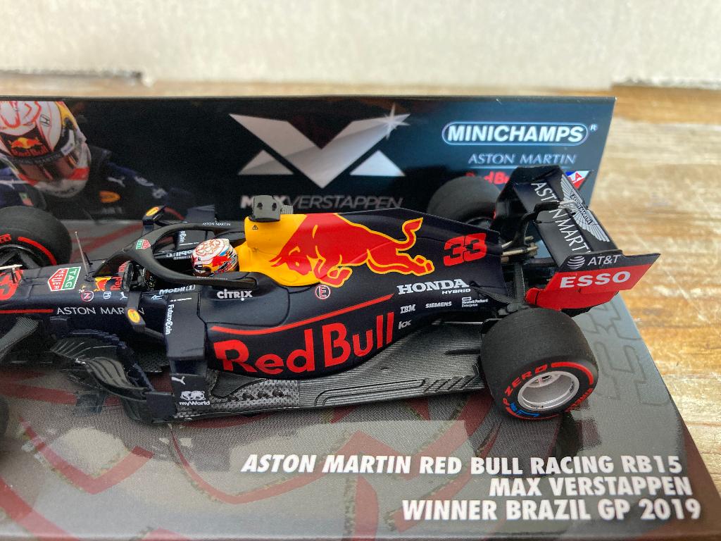 ✅ Max Verstappen 1:43 editie 56 Winner Brazil GP 2019 RB15, Ophalen of Verzenden, Nieuw, Formule 1