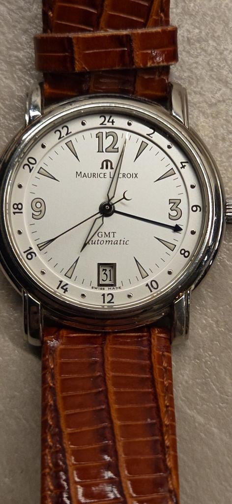 Maurice Lacroix  Automatic!i.z.g.s, Ophalen of Verzenden, Zo goed als nieuw, Leer, Overige merken