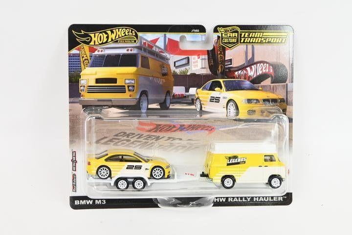 BMW M3 + Team Transport JFM93 Rally Hauler Legends Tour 1:64, Tschuiten@hotmail.com, Duitsland, Auto, Hotwheels Premium