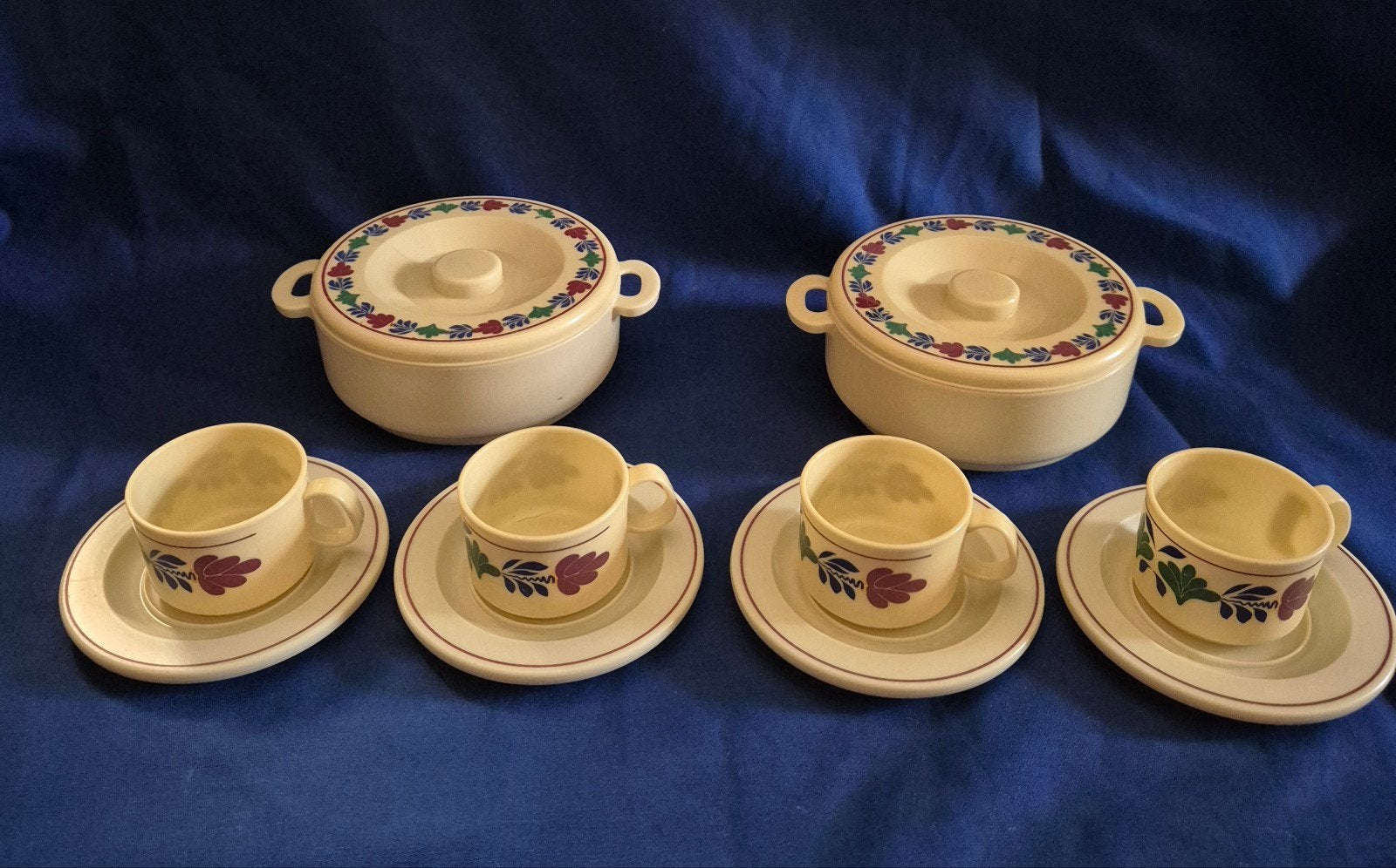 Servies onderdelen kunststof Boerenbont kinderserviesje ., Ophalen of Verzenden