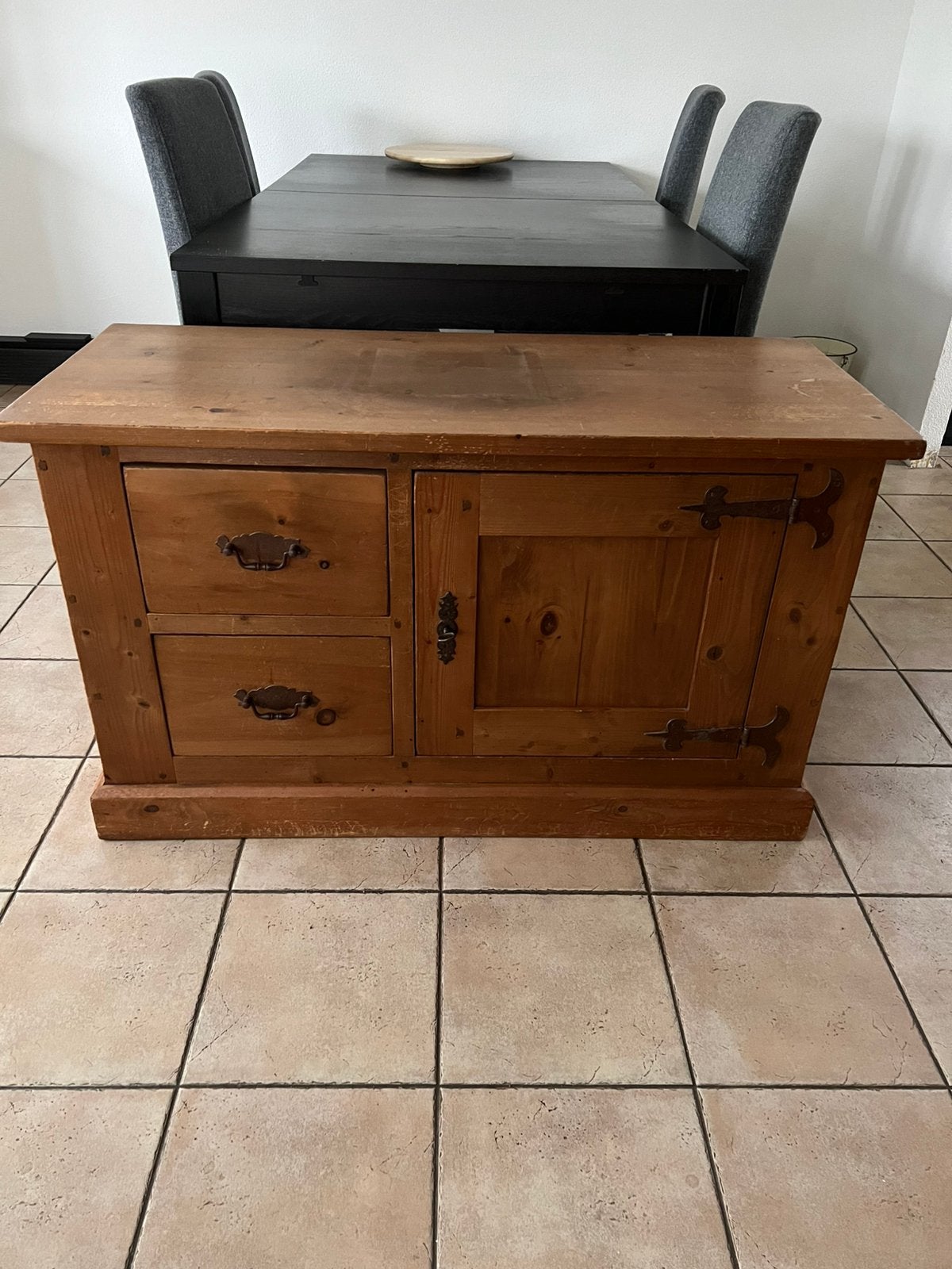 GRATIS, mooi houten TV meubel, Ophalen, Gebruikt, 25 tot 50 cm, Met lade(s)