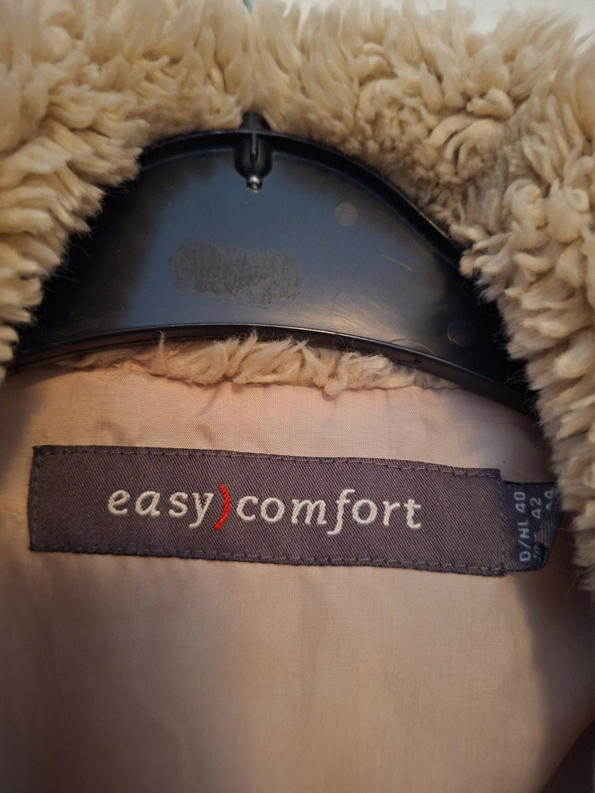 Warme camel teddy jas / winterjas Easy Comfort - Maat 40, Maat 38/40 (M), Beige, Ophalen of Verzenden, Zo goed als nieuw