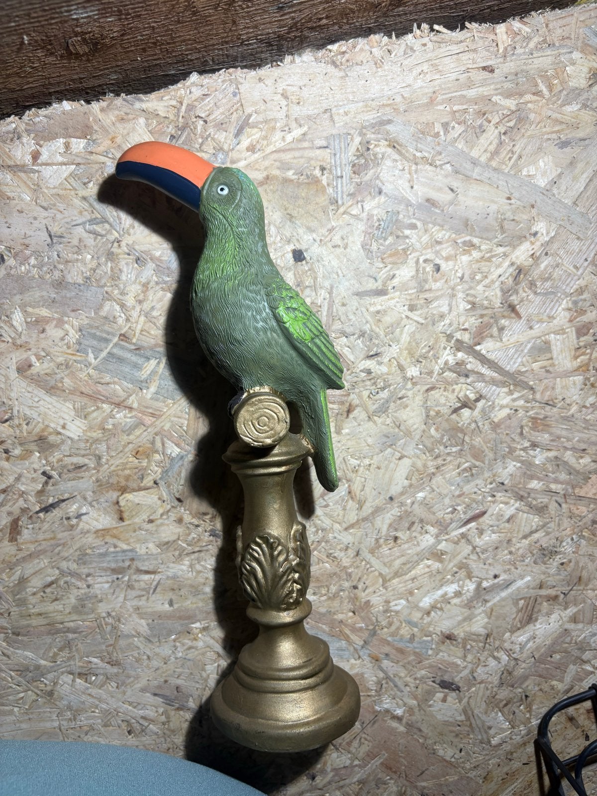 Decoratieve Toekan op Sokkel - Tropische Sfeer, Gebruikt, Meerkleurig, Overige stijlen, Kunststof