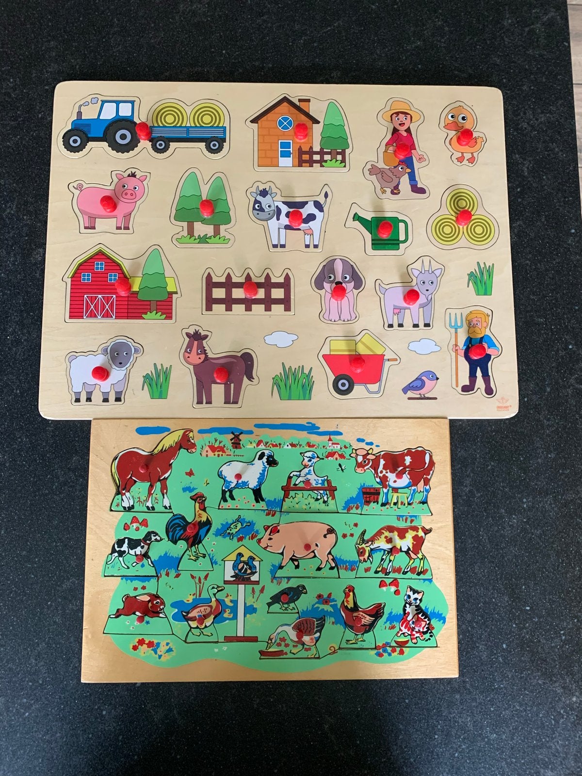 2 Houten Boerderij Puzzels voor Kinderen, Ophalen, Puzzelen