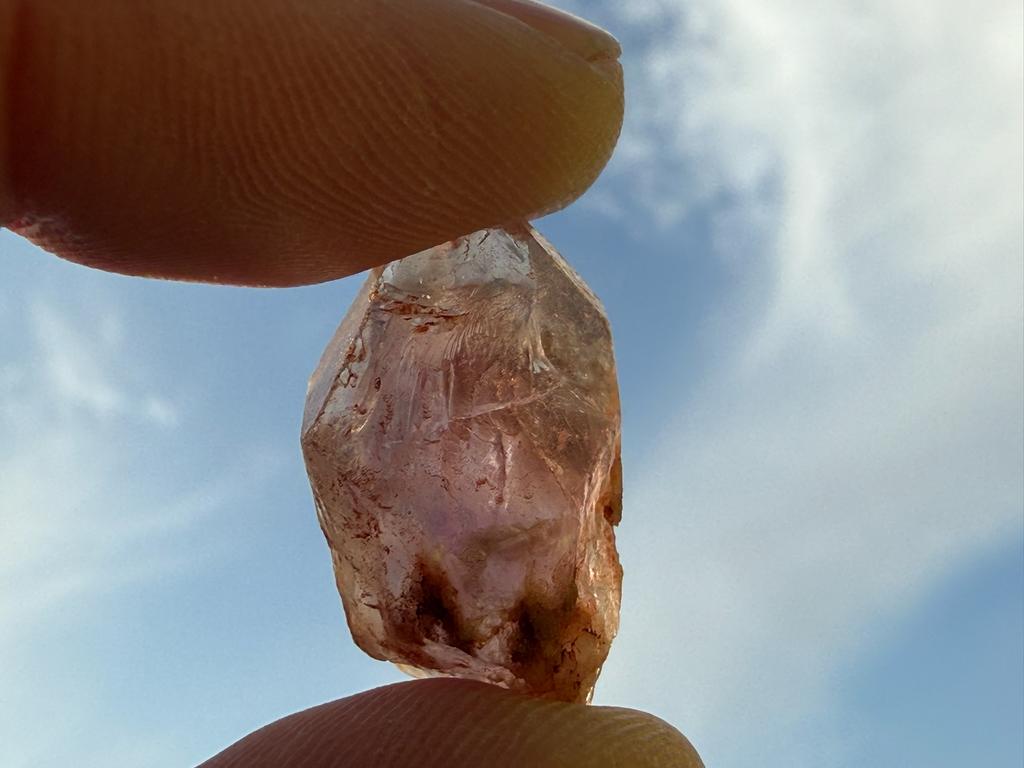 Fantoom Amethist puntje mineralen uit Bolivia H, Verzamelen, Mineralen en Fossielen, Ophalen of Verzenden, Mineraal