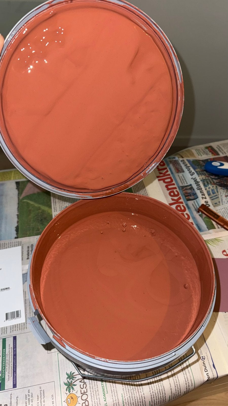 5 liter Sigma Perfect Semi-Matt verf - Terracotta achtig, Doe-het-zelf en Verbouw, Verf, Beits en Lak, Ophalen, 5 tot 10 liter