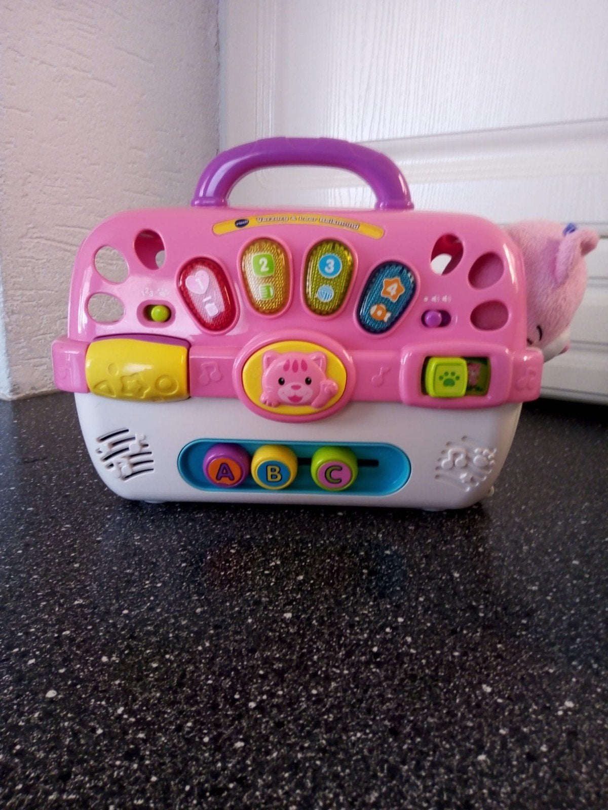 VTech Verzorg & Leermand met Katje - Interactief Speelgoed, Ophalen of Verzenden, Gebruikt, Overige typen, Met geluid