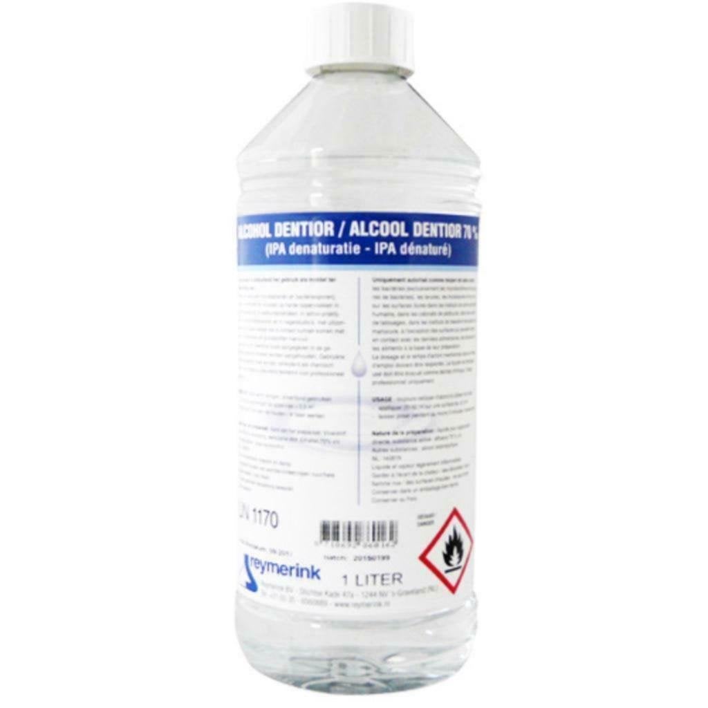 Alcohol Dentior 80%, 1000 ml / 1 liter voor pedicurepraktijk, Overige kleuren, Nieuw, Ophalen of Verzenden, Handen en Nagels