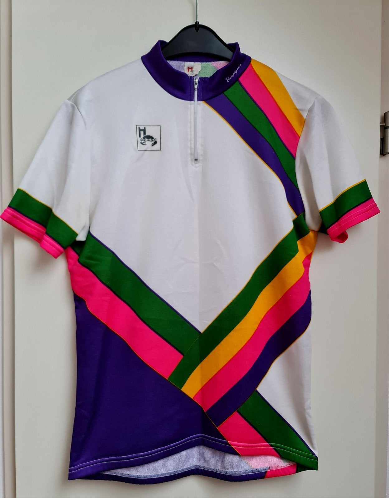Retro wielrenshirt wielershirt Campagnola jaren 70 uniek, Ophalen, Gebruikt, M, Dames