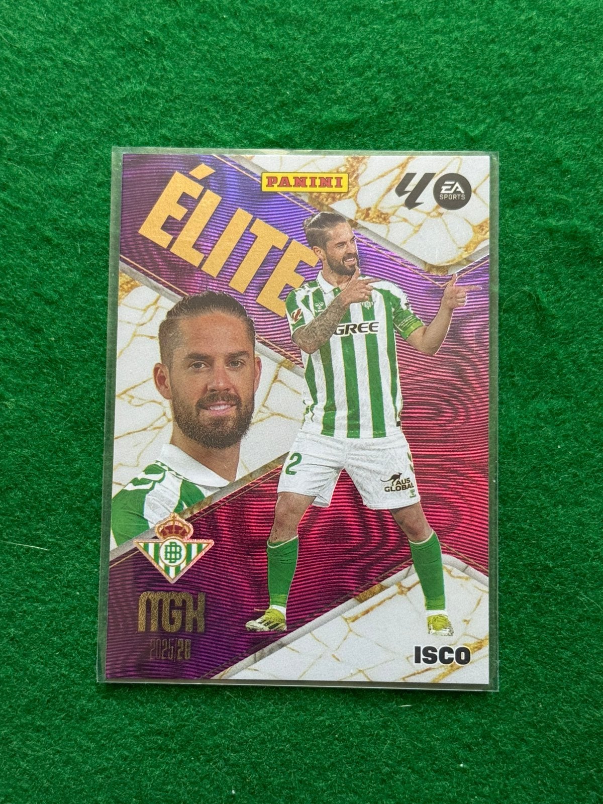 Isco #445 Real Betis Panini 2025-26 Megacracks, Ophalen of Verzenden, Zo goed als nieuw, Buitenlandse clubs, Poster, Plaatje of Sticker