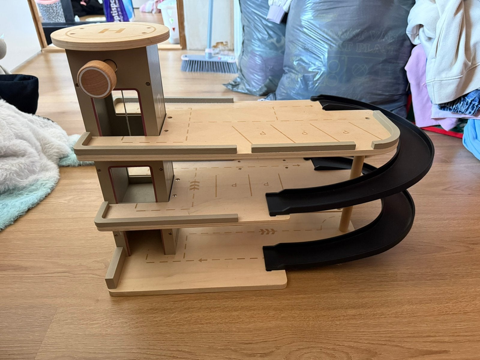 Little Dutch xxl treinbaan + garage + meer, Ophalen, Gebruikt