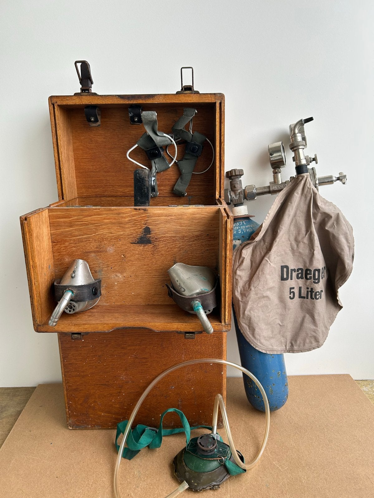 Vintage Draeger Zuurstofapparaat - Circa 1950 Medisch Erfgoe, Antiek en Kunst, Ophalen