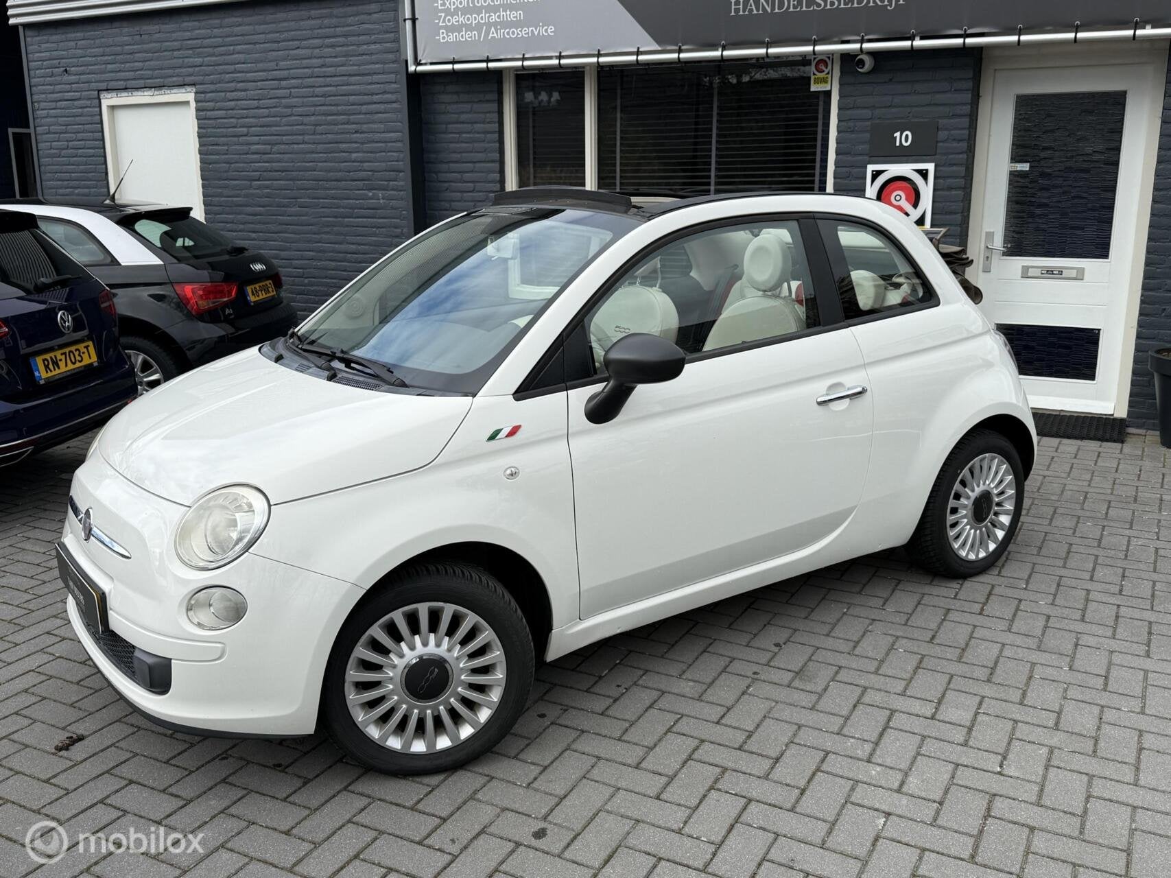 Fiat 500 1.2 Lounge, cabrio, Lmv, apk 09-2027, Auto's, Euro 5, Stof, Gebruikt, 4 cilinders