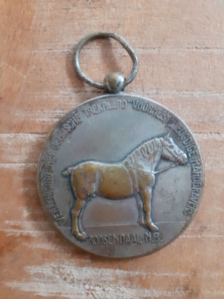 antieke paarden prijspenning 1925, Ophalen of Verzenden
