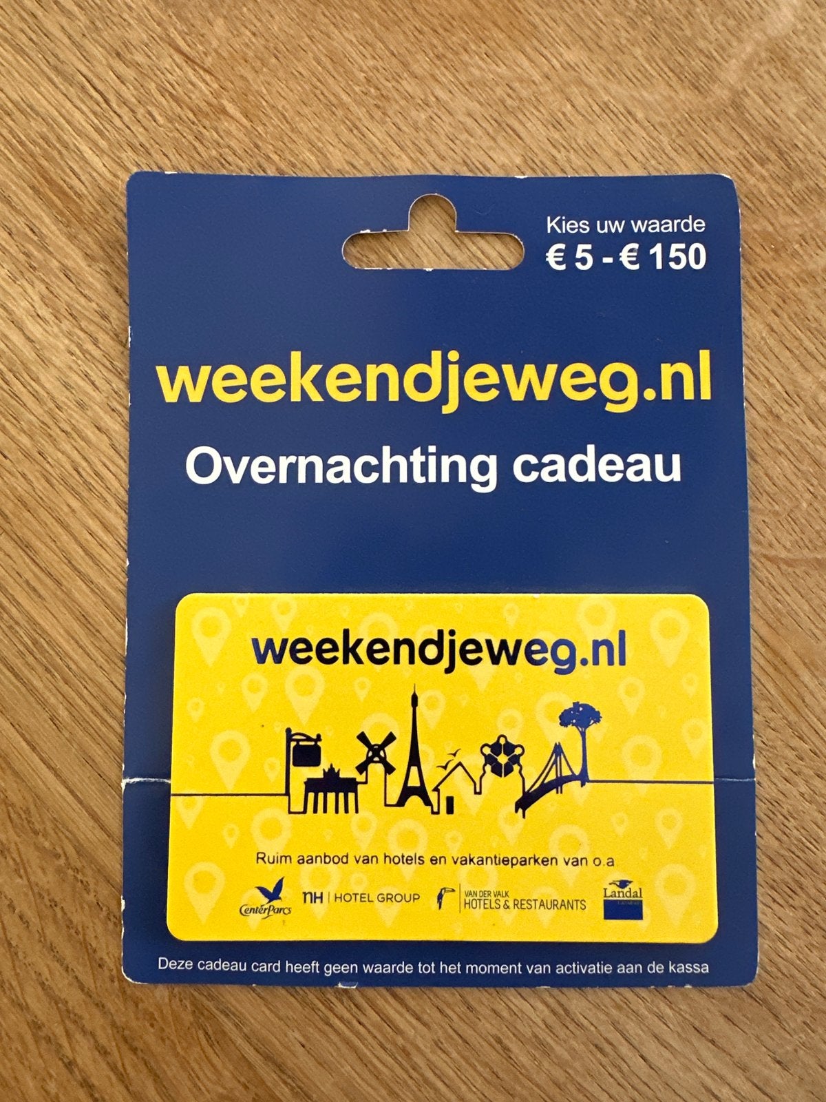 Weekendjeweg bon t.w.v. €50, Cadeaubon, Overige typen
