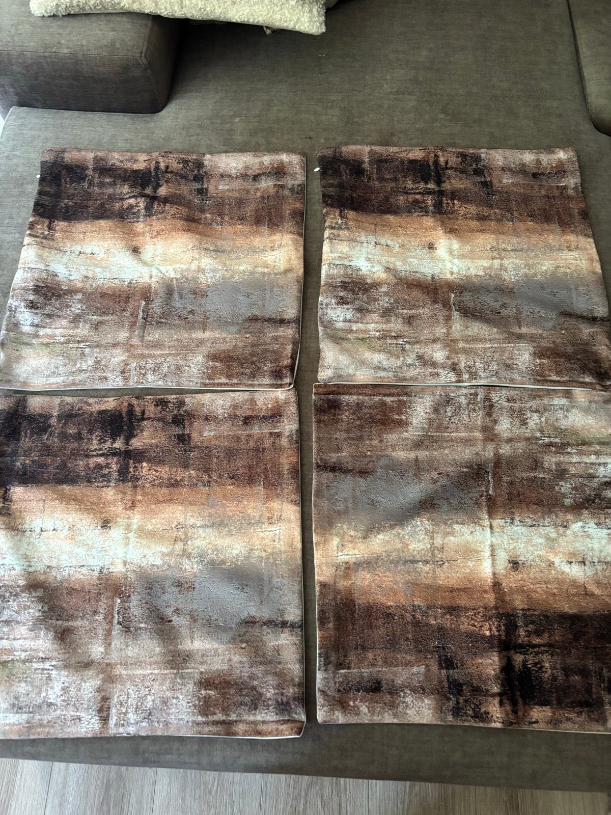 Nieuwe sierkussentjes 45x45cm - set van 4, Meerkleurig, Met print, Vierkant, Nieuw