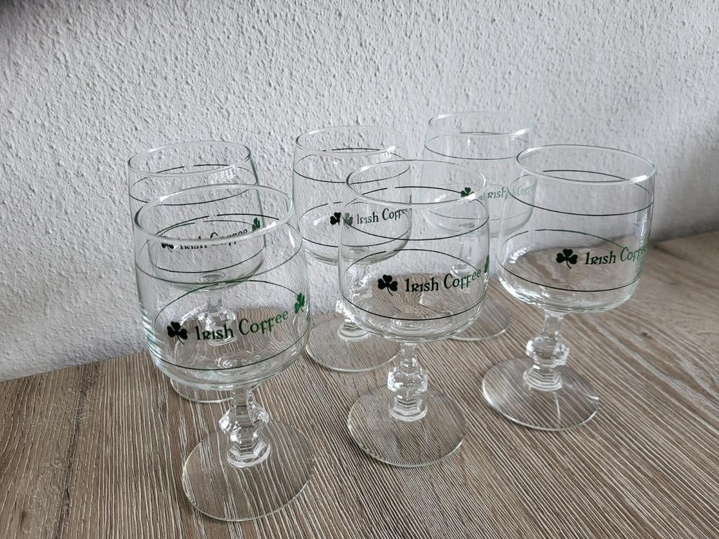 6 vintage irish coffee glazen, Verzamelen, Glas en Borrelglaasjes, Ophalen of Verzenden, Zo goed als nieuw, Overige typen