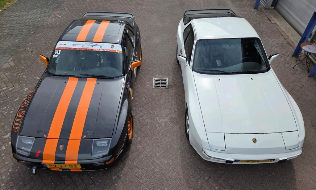 2X Porsche 944 type 2, zeer mooi, 1987 + 944 basic cup racer, Auto's, Achterwielaandrijving, Zwart, 4 cilinders, 1194 kg