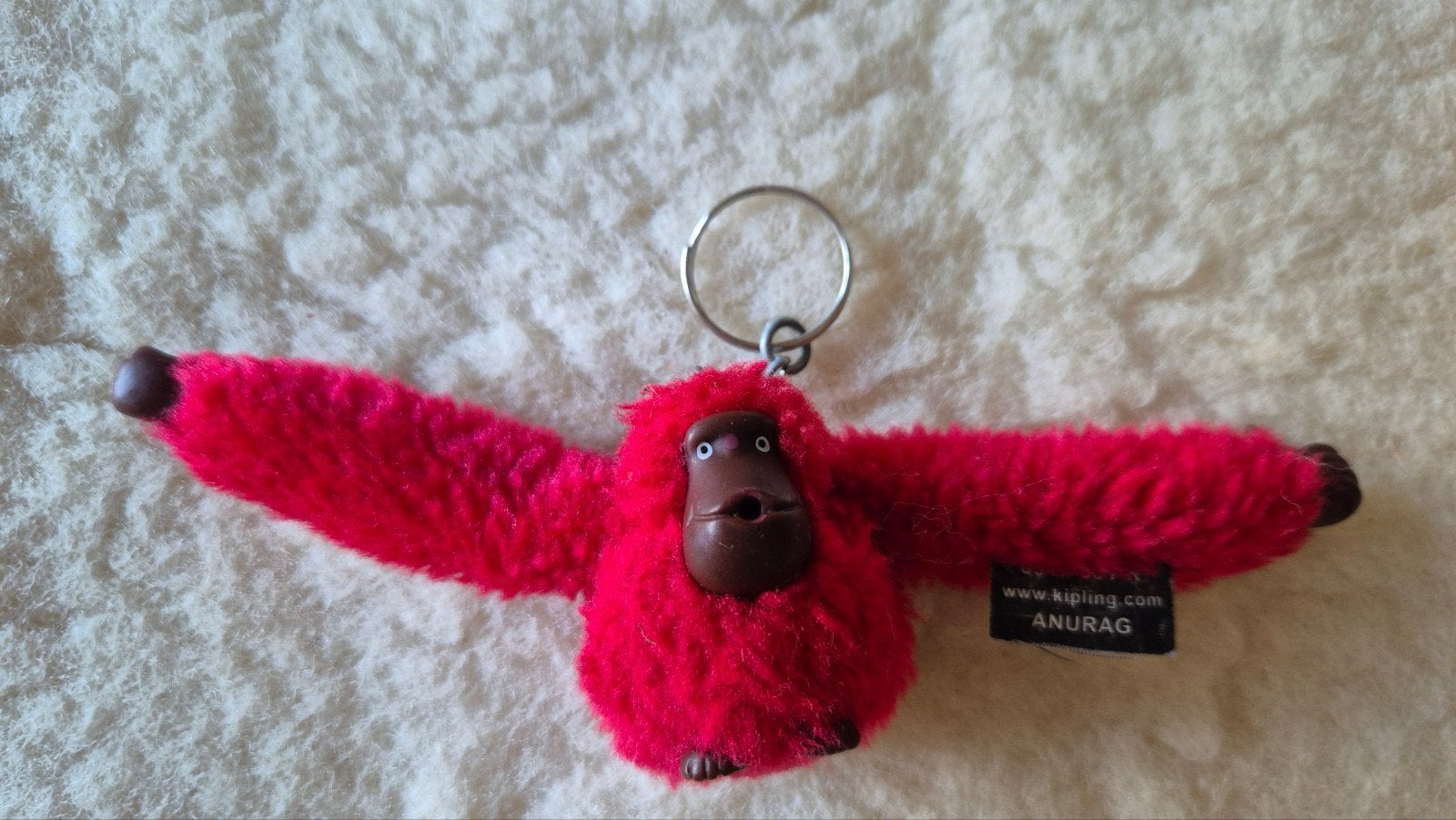 Kipling rood aapje Anurag mooie staat, Ophalen of Verzenden, Gebruikt, Knuffel of Figuurtje
