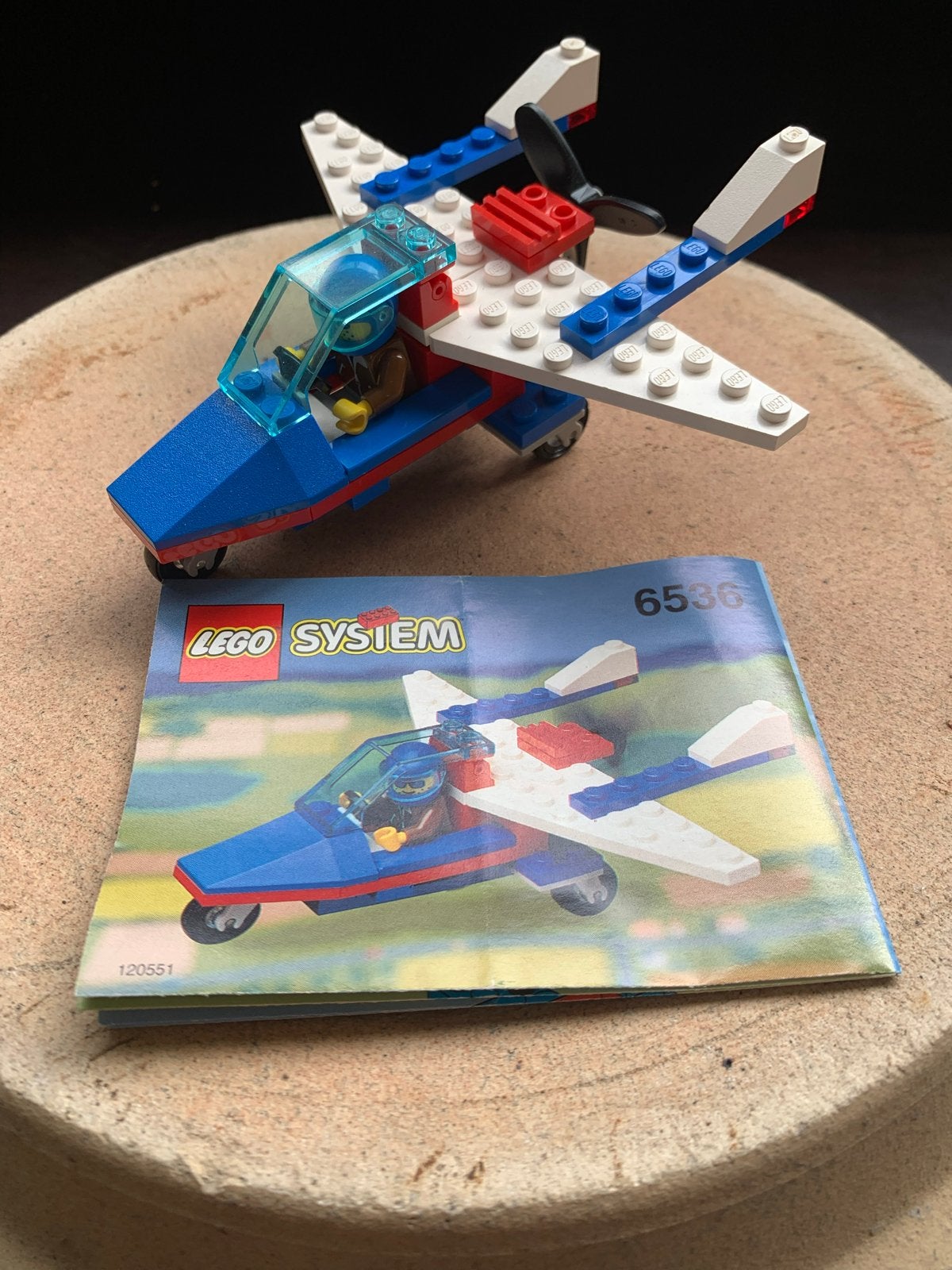 Lego System 6536 Vliegtuigje met Piloot, Gebruikt, Overige thema's, Lego, Ophalen of Verzenden