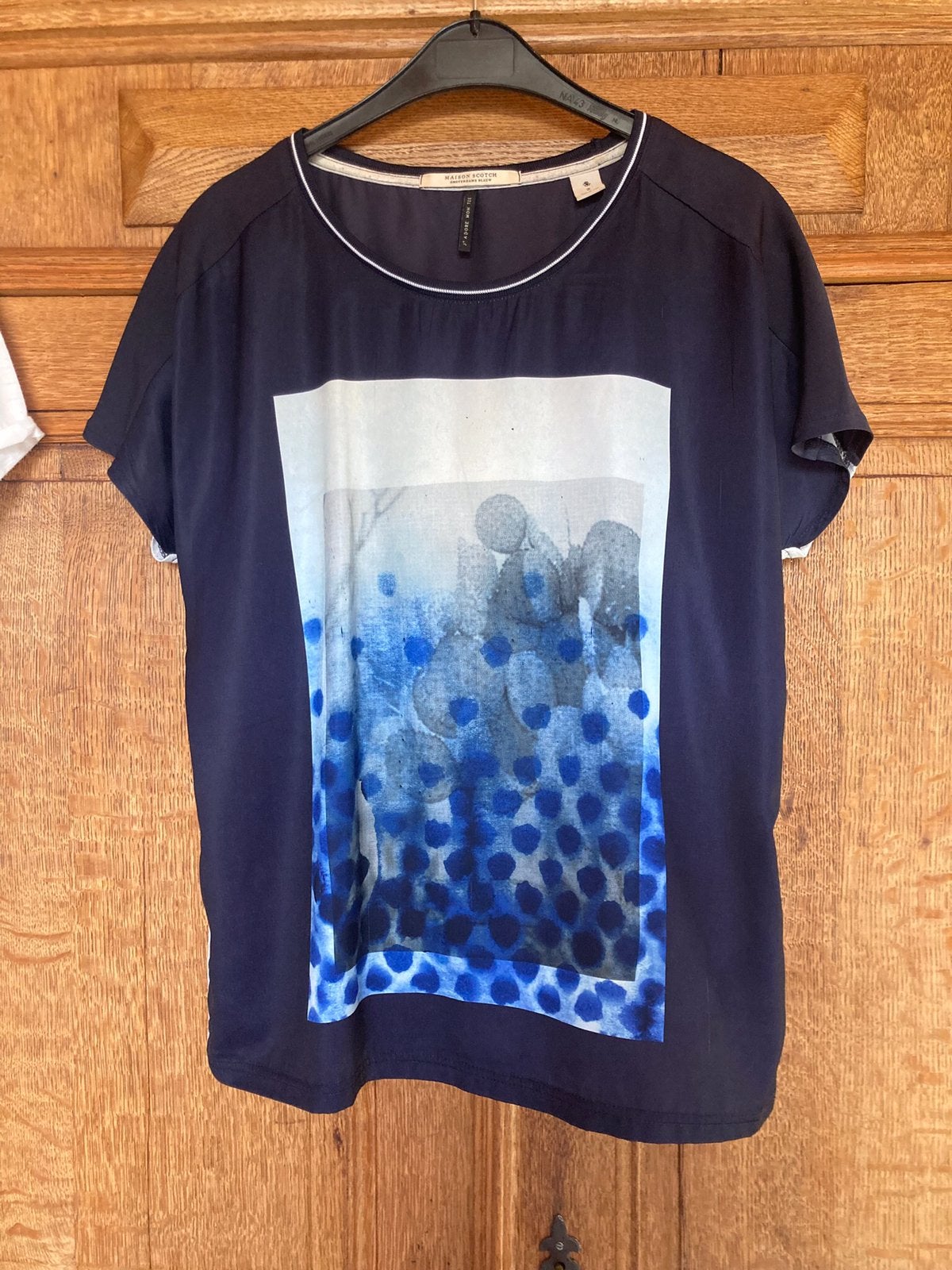 MAISON SCOTCH SHIRT KORTE MOUW MT 2, Ophalen of Verzenden, Zo goed als nieuw, Korte mouw