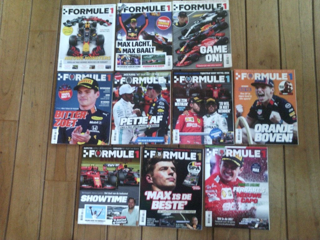 sportboeken- Formule 1 bladen ( 10 stuks):, Ophalen of Verzenden, Zo goed als nieuw, Behendigheidssport