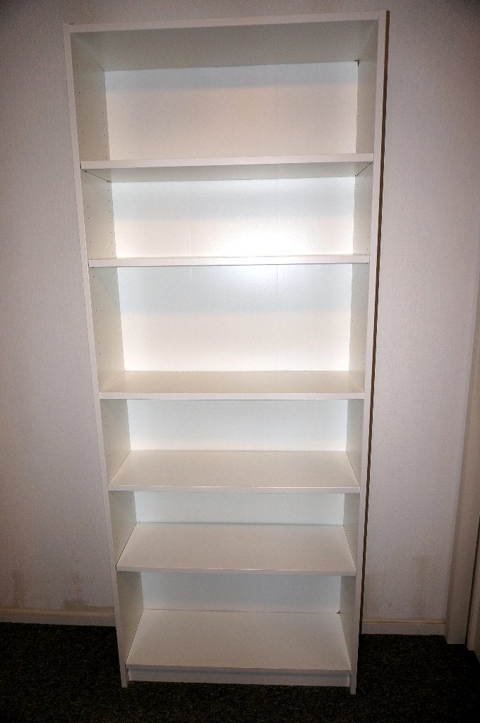 Witte IKEA BILLY Boekenkast (80 x 28 x 202 cm), Ophalen, Met plank(en), Gebruikt, 200 cm of meer